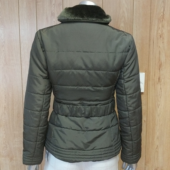 NY&CO Olive Green Puffer Jacket Size XS - Picture 8 of 12